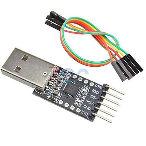 CP2102 USB 2.0 ל- UART TTL סידורי 6 סיכות ממיר מודול מחבר עם כבל 5 סיכה עבור Arduino