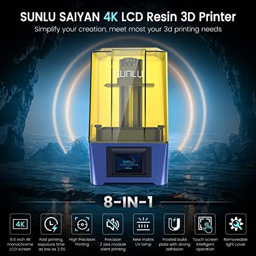 מדפסת 3D של שרף LCD, Sunlu saiyan 6.6 אינץ