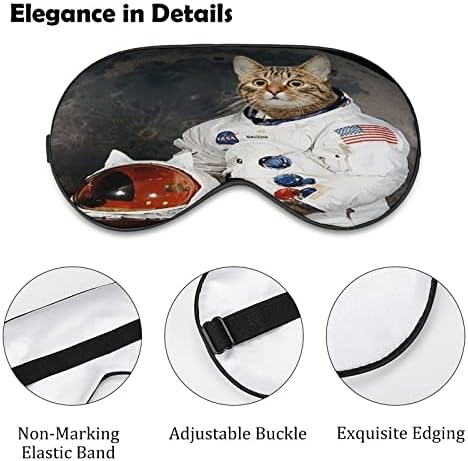 חלל אסטרונאוט ירח חתול שינה מסכת עיניים מכסה עין רכה חוסמת אורות כיסוי עיניים עם רצועה מתכווננת