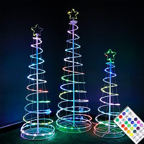עץ חג מולד אטום למים עם אורות usb קישוט עץ גדול RGB נוריות LED קישוט קליל או שימוש חיצוני לחג המולד למסיבה