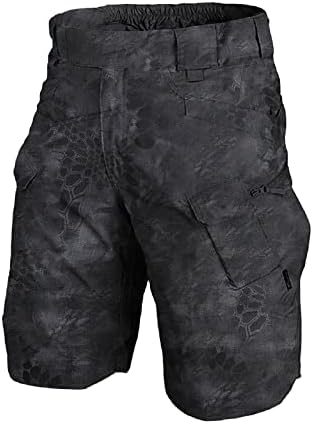 1 מטען מכנסיים קצרים לגברים, קמפינג ריפסטופ כתם עמיד טקטי מכנסיים צבאי הסוואה הברך אורך גזעים