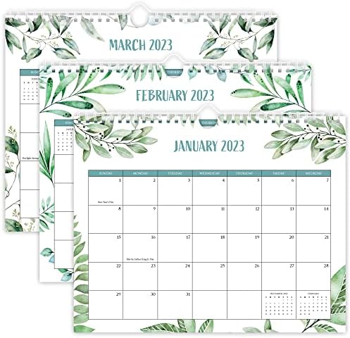 לוח שנה קיר ירוק אסתטי-פועל עד יולי 2024-לוח השנה החודשי המושלם לתכנון קל-כולל. כל 2023