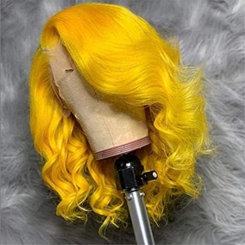 פאות שיער פאה צהוב גוף גל שיער טבעי פאות 13 * 4 תחרה מול פאה תואם עם שחור נשים מראש קטף מולבן