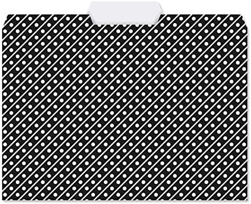 24 אלגנטי שחור קובץ תיקיית ערך חבילה-סט של 24 1/3 לחתוך מעד כרטיסיות, מכתב-גודל תוכנן תיקיות