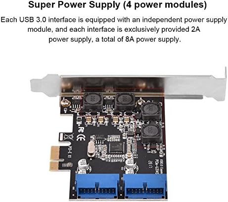 כרטיס PCIE ל- USB 3.0 2Port Express, פרופיל נמוך PCIEXPRESS ליציאה פנימית 2 PORT 19PIN כותרת