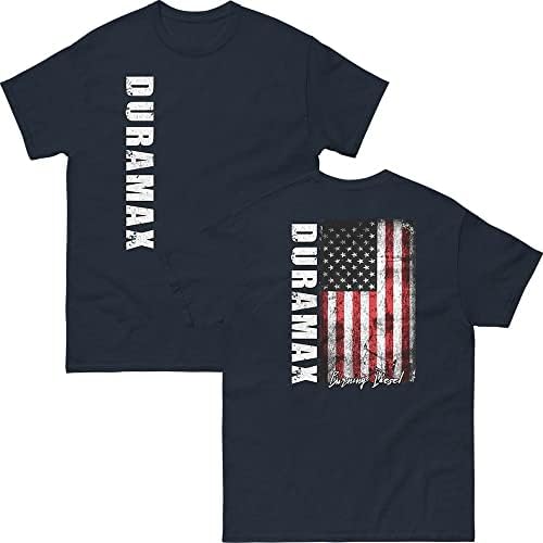 חולצת טריקו של חוט אגרסיבי Duramax - חולצת דגל אמריקאית