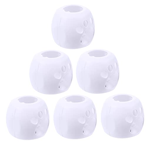 Kisangel 6 pcs Doorknob משוך מגן משוך כיסוי פתיחה לבן דלתות ידית עגול שרוולים הרתיעו תינוק לילד מגן