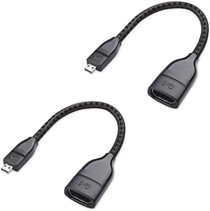 ענייני כבלים 2-חבילות 8K / 4K 120Hz מיקרו HDMI למתאם HDMI & 1-חבילה 1-חבילה קלה 48 ג'יגה-ביט לשנייה Ultra