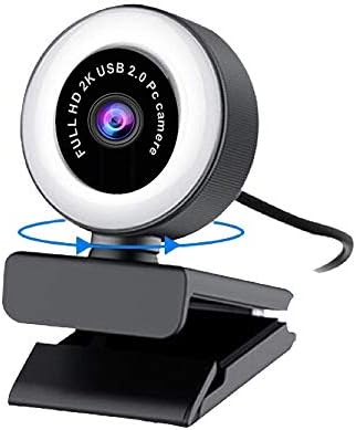 מצלמת רשת לזרמת מחשב HD 1080p רשומת וידאו עם מיקרופון ואור טבעת - Axgear