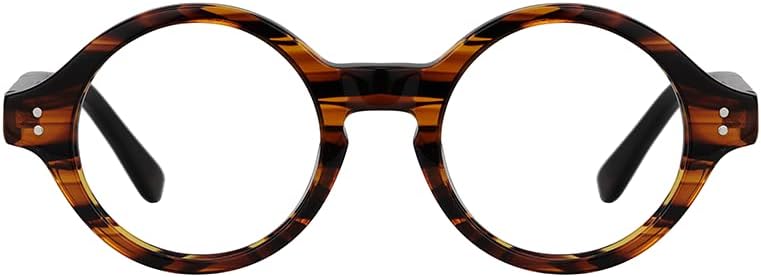 זיול קוראי רטרו אצטט עגול קריאת משקפיים לנשים גברים עם סטנדרטי אנטי רעיוני ציפוי גיגס פא0249-01