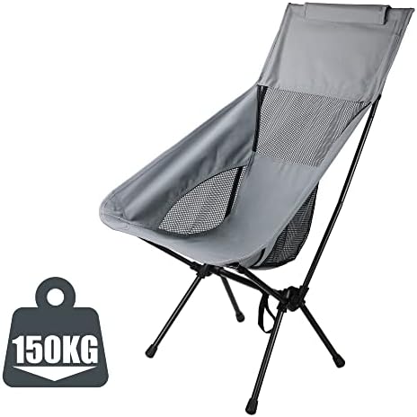כיסא קמפינג AIGEAR כסאות קיפול ניידים 300 קילוגרם. לטיולי דשא של מחנה חיצוני טיולים חוף עם שקית אחסון