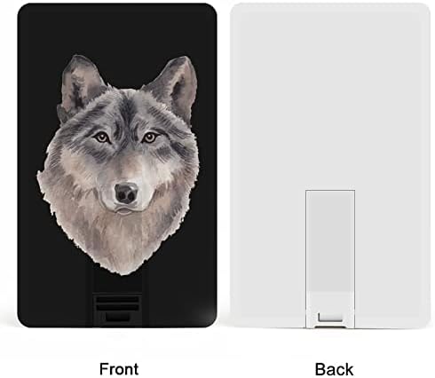 זאב צבעי זאב USB 2.0 מכונן פלאש מכונן זיכרון לצורת כרטיס אשראי