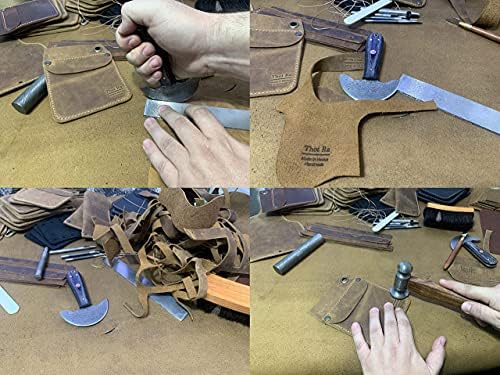 Thot Ra עמיד עור מארגן כיס לעור לכלי חגורה/עט, ג'ינס, P-11 שחור בעבודת יד