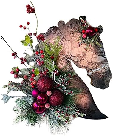 קיר תחבושת קול קול קולב סוס ראש קולב כניסה חג ההודיה תחבושות סוס חג המולד ראש עץ עץ דלת עץ דרך חג המולד קולב