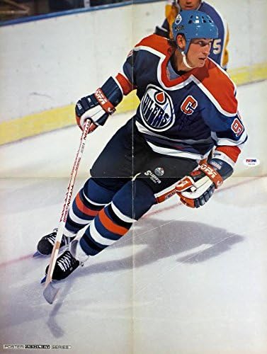 Oilers Wayne Gretzky אותנטי חתום 16x21 פוסטר PSA/DNA T41054