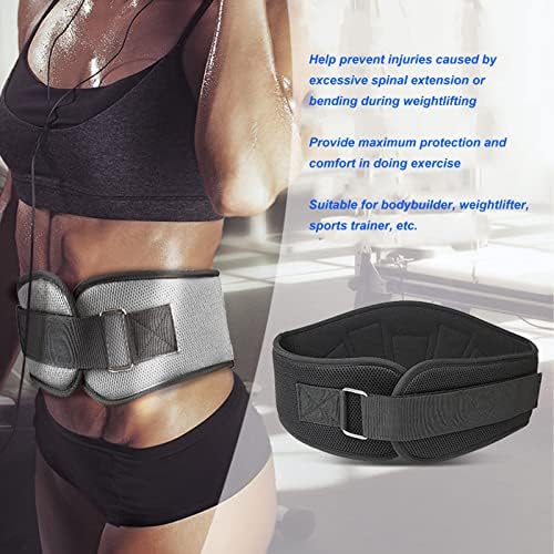 חגורת תמיכה בחזרה - חגורת הרמת משקולות נשימה - חגורת אימון מתכווננת להתאמה להגנת המותניים הספורטיבית,