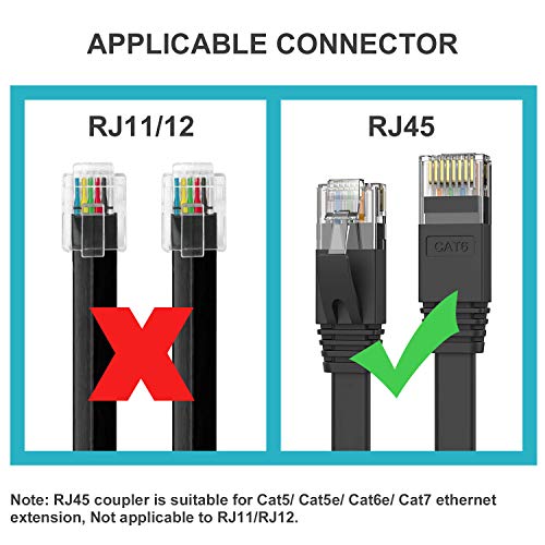 Ethernet Extender RJ45 מצמד כבל רשת מצמד CAT 5 צימוד LNTERNET נקבה לנקבה מחבר LNLINE מצמד CAT5/ CAT5E/