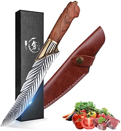 סכין חיצונית רב -שימושית מוזהבת וסכין נוצה ויקינג