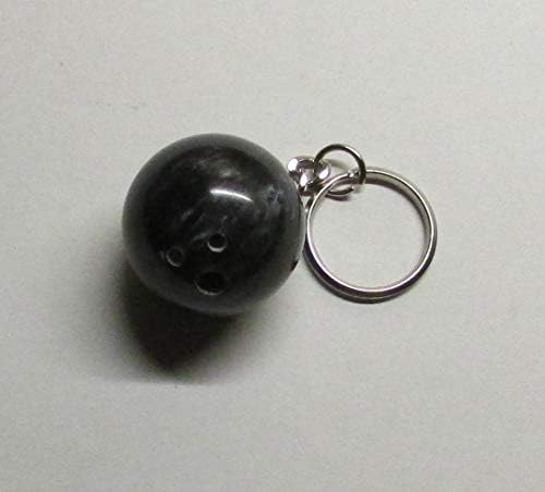 כדור באולינג מובחר רשמי שחור שרשרת שרשרת טבעת מחזיק מפתח חדש