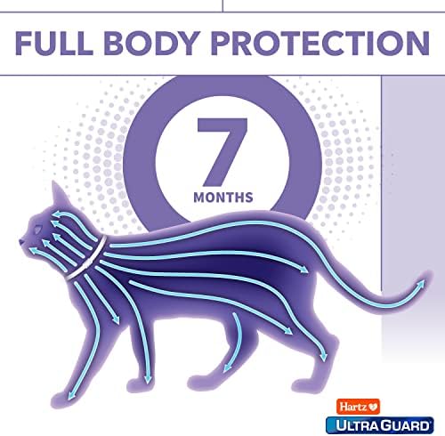 Hartz Ultraguard צווארון פרעושים וקרציות לחתולים וחתלתולים, הגנה ומניעה של 7 חודשים של פרעושים וקרציות,