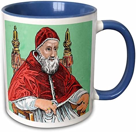3רוז יוליוס השני, אפיפיור מ 1503 כדי 1513, חריטת האיחוד האירופי16 פרי0098 פריזמה קרמיקה ספל, 15-אונקיה