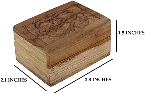 עץ טבעת אריזת מתנה מקרה נייד 2 איקס 2.9 איקס 1.5 סנטימטרים / מנגו עץ תכשיטי תיבת עבור חידוש פריט תכשיט תיבת