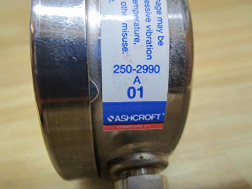 מד לחץ Ashcroft 250-2990A01, 0-30PSI, 1/4 NPT