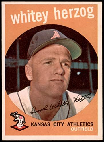 1959 Topps 392 Whitey Herzog Kansas City Athletics Ex/MT Athletics