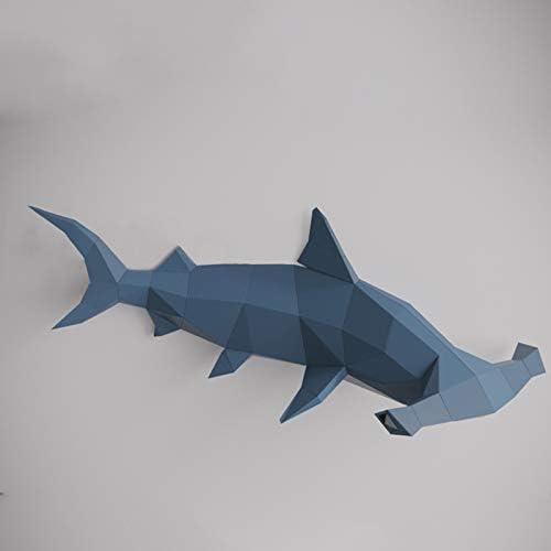 WLL-DP Hammerhead Shark Look 3D נייר אמנות מלאכה בעבודת יד אוריגמי פסל נייר פסל DIY נייר צעצוע
