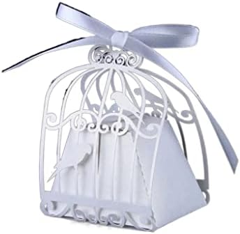 Cujux 50 pcs כלוב ציפורים קופסאות חידוש לחתונה אוהבות טובות קופסאות עם ציוד מסיבות לחתונה של סרט יום הולדת