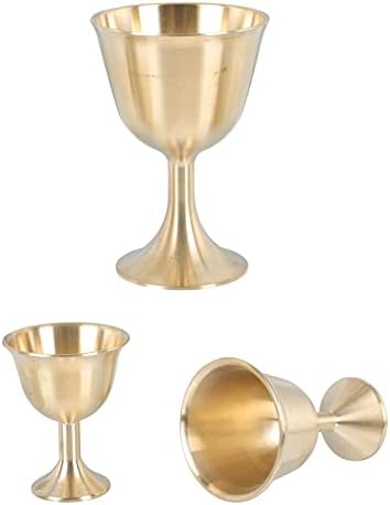 3 יחידות מתכת נחושת כוס יין גביע משקפיים גביע רטרו מקדש כוס זהב עבור מסיבת סיום יום נישואים חג המולד