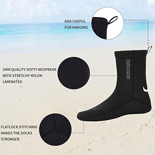 Lixufrhk Neoprene גרביים אטומות למים גרב צלילה 2 ממ לגרב כדורעף חוף הוכחה לחוף לספורט מים חיצוניים/smlxl2xl