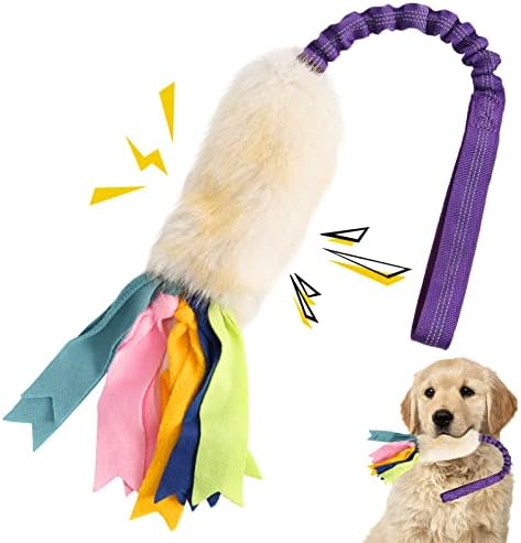 צעצועי חבלים של כלבים, כמעט בלתי ניתנים להריסה צעצועים עם חבלים כלבים עם חריקה חזקה- משיכה אידיאלית של