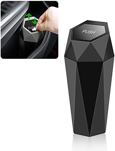 Neynavy 1 PC CAR CAN CAN עם מכסה, BIN MINI MINI זבל, פח אשפה של כלי רכב אטום דליפות לרכב רכב חדר