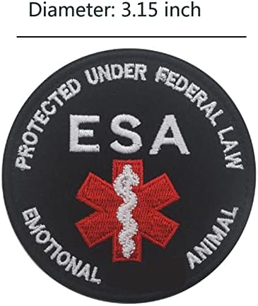 טלאי מורל צבאי, מוגנים על פי החוק הפדרלי ESA תמיכה רגשית תגי בעלי חיים טקטי סמל טקטי וו אפליקציות