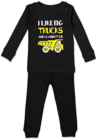 אני אוהב משאיות גדולות ואני לא יכול לשקר - חולצת ילדים ומכנסיים מצחיקים