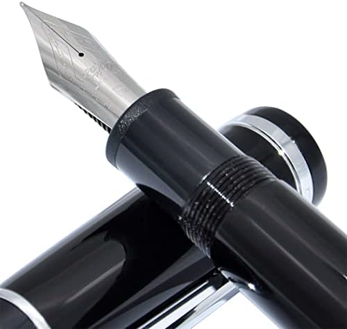 Zoohot Jinhao X159 עט מזרקה ציפורן משובח, אקריליק בגודל גדול כתיבה עט שחור