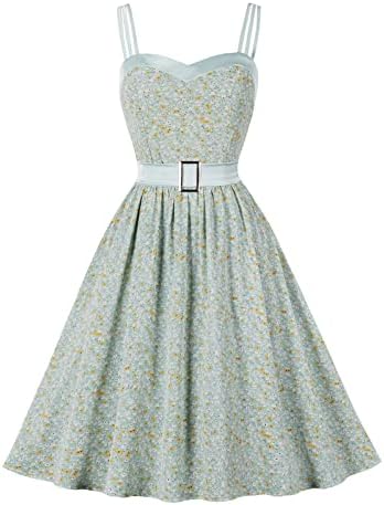 רצועת קאמי לנשים פרפר פרפר הדפסים מסיבת תה משנות החמישים שמלת וינטג 'רטרו אודרי הפבורן שמלות קוקטייל נשף רוקבילי