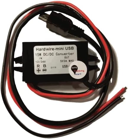 ערכת GPS Hardwire עבור עוקבי GPS רב-תכליתיים, מחבר מיני USB, תואם W/GL200, GL300, GL300W, GL300VC,