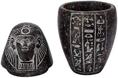 צנצנות אמנות מצריות צנצנות קנופיות קבעו 4 בנים של הורוס. אבן גרניט מיוצרת במצרים