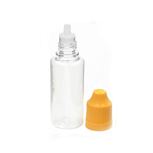 בקבוקי טפטפת פלסטיק עין מעבדה 0.3 עוז 20 יחידות, 10 מיליליטר טפטפת נוזל עיניים סחיטה פה דק דרך בקבוק