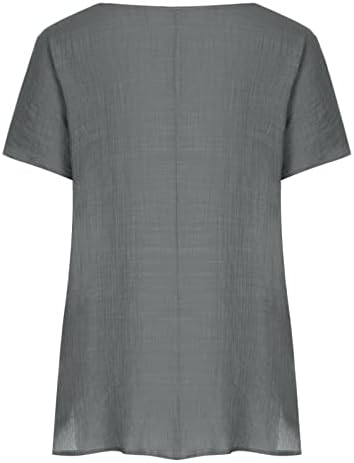 חולצה מזדמנת נשים קצרות מרפק שרוול צוואר צוואן ציור דיו פרחוני גרפיקה רופפת חולצות טירט חולצות נשים FC