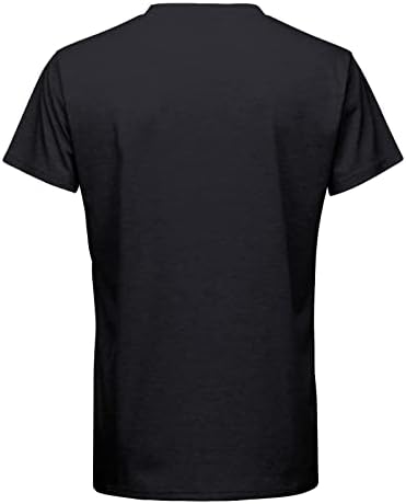 חולצות טריקו לגברים של ymosrh פופולרי סלייב פופולרי כותנה V-צווארון חולצות שרוול קצר לחולצות לגברים