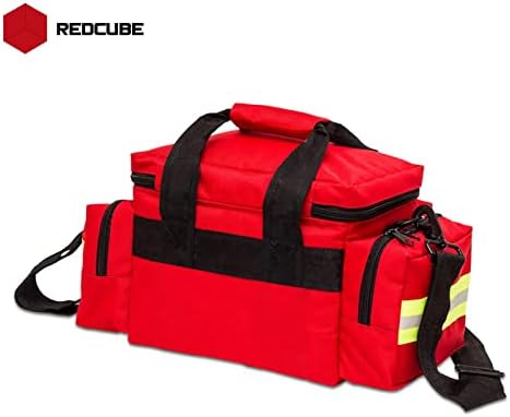 תיק חירום של Redcube - שקיות עזרה ראשונה ריקות - תיק מגיב ראשון לטראומה, מוביל ערכת תא רב -תאים