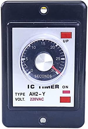 AXTI POWER ON עיכוב TIMER TIME RELAY 0-60 דקות התקנת לוח עם בסיס שקע AH2-Y AC 220V