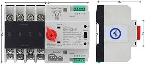 XJIM YCQ4-100E/4P 63A 100A DIN RAIL ATS עבור PV והפך כוח כפול מתגי בורר העברה אוטומטי ללא הפרעה