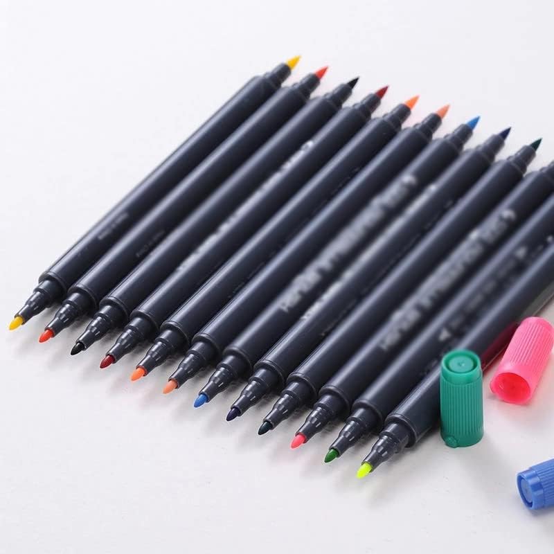 סמני FKSDHDG קבעו צבעים קצה כפול מברשת עט ציור ציור ציור בצבעי מים עטים לסמן אמנות למנגה אמנות