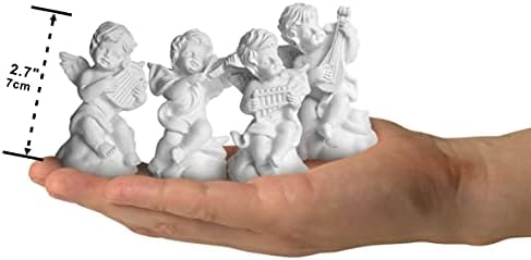 Garwor 4PCS/SET Cherub Cherub Little Angel פסל, 2.7 אינץ