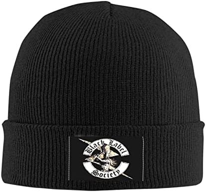שחור רוק תווית להקת חברה למבוגרים לסרוג כובעי אופנה מזדמן כפת כובע נשים של חם כיסויי ראש גברים