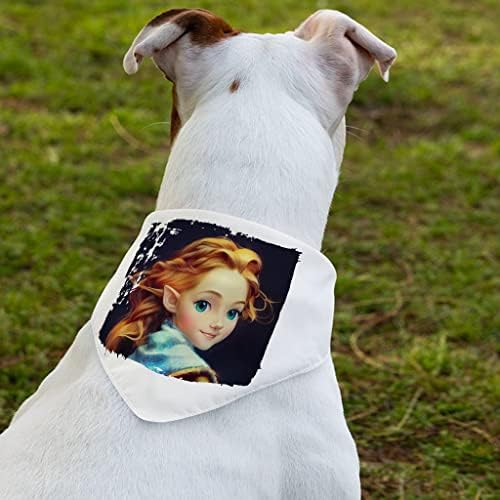 צווארון בנדנה של נסיכה חמודה חמוד - צווארון צעיף גרפי של אמנות - כלב נושא בנדנה - S
